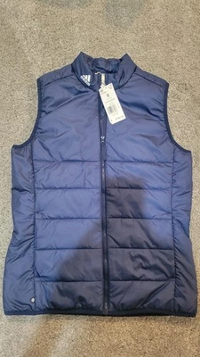 NWT Adidas Womens Lightweight Golf Puffer Vest Navy Blue MSRP $90 Size SMALL - Image 1 of 4