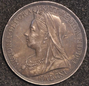 Corona 1895 Vittoria testa velata .925 argento gVF tono freccette (T92) - Foto 1 di 2