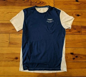 HACKETT ASTON MARTIN RACING MENS BLUE & WHITE T SHIRT VGC SIZE M - Picture 1 of 6