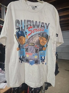 Vintage 2000 Puma MLB World Series NY Yankees Jeter NY Mets Piazza Herren LG T-Shirt - Bild 1 von 24