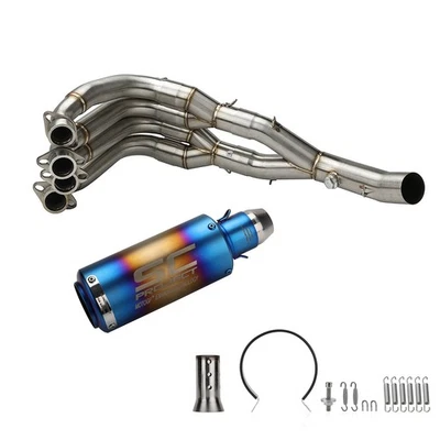 51mm Muffler Tail Pipe Exhaust System Header Pipe For Yamaha YZF R6 2006-2020 Foto 1 de 4