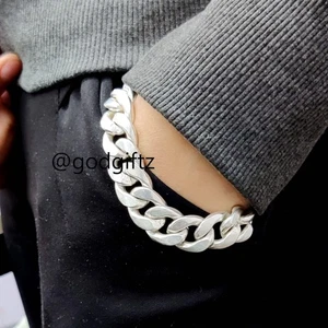 Handmade Heavy Sterling Silver Braided Bracelet: Chunky Mens Jewelry - Picture 1 of 10