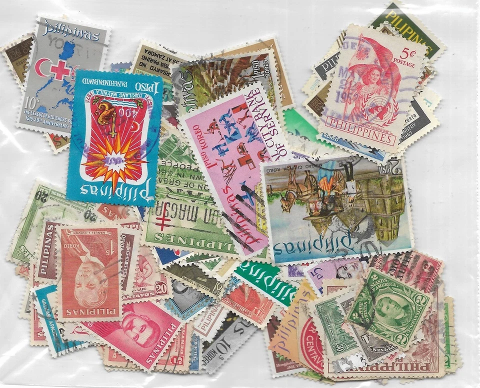 82 estampillas usadas de Filipinas Foto 1 de 1