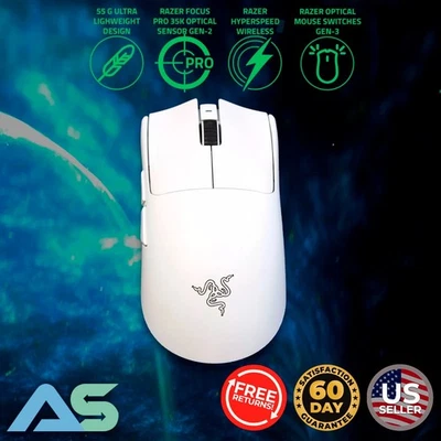 Razer Viper V3 Pro Ultralight Wireless Gen3 Gaming Esports Mouse 35K DPI - White - Image 1 of 4