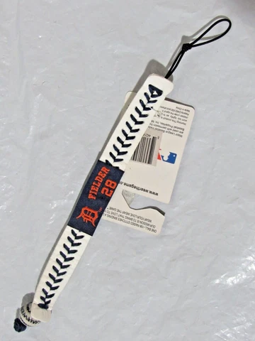 MLB Fielder 25 Detroit Tigers White w/Blue Stitching Team Baseball Seam Bracelet Cover