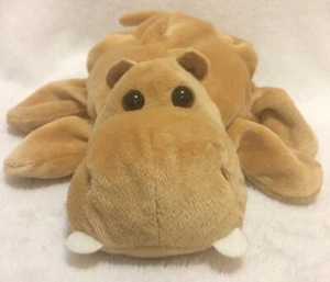 Traum Plüsch Handpuppe braunes Nilpferd 9,5 Zoll Stofftier weiches Nilpferd lehren - Bild 1 von 7