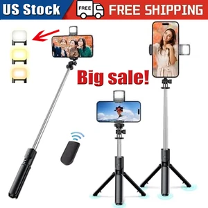 Selfie Stick treppiede telecomando desktop supporto cellulare per iPhone Samsung US - Foto 1 di 18