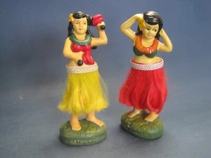 Juego de dos bailarines Hula vintage Aston Hawaii Nodder muy bonitos - Imagen 1 de 8