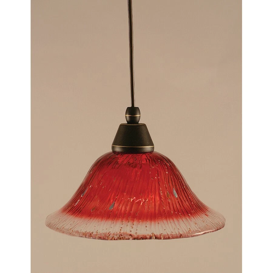 Toltec Lighting Cord Mini Pendant, 10' Raspberry Crystal Glass - 22-DG-736 - Image 1 of 1