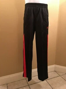 Starter Boy's Athletic Tricot Pants  Activewear Bottoms Black/Red  - Picture 1 of 4