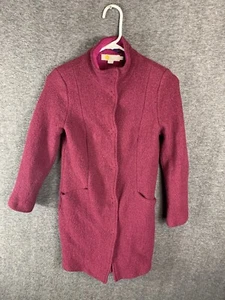 BODEN Wollmischung Magenta Rosa Canterbury Langer Struktur Topcoat Größe 4R - Bild 1 von 12