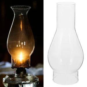 1Pc Clear Kerosene Lamp Chimney Oil Lamp Shade Glass Windproof Lampshade - Picture 1 of 12