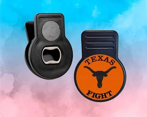 Cooler TEXAS FIGHT LONGHORNS CHIP CLIP magnetisch mit Flaschenöffner Taschensparer - Bild 1 von 1