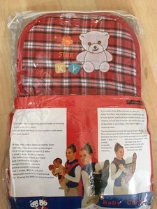 checked Cotton Infant Baby Adjustable Wrap Sling Front Back Carrier 4 position - Picture 1 of 2