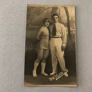 Circus Performer Photo Postcard Real Photo Postcard RPPC The Hugonys - Picture 1 of 8