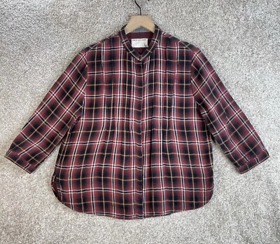 Camisa Rag & Bone para mujer grande a cuadros con botones cuello mandarín Foto 1 de 4