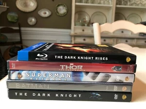 Lot of 5 Blu-Ray/DVDs, Superhero Genre, Including Batman, Superman, Thor... - Picture 1 of 7
