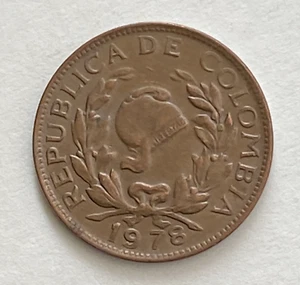1978 Columbia 5 Centavos Coin - Free Shipping #2 - Picture 1 of 2