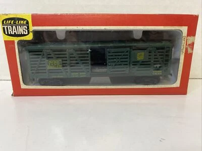 New HO Scale Life-Like, 40' Stock Car, Soo Line, Green, #29647 BNOS/ Open Box - Image 1 of 4