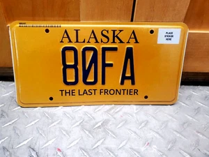 Alaska The Last Frontier Vanity Low Number License Plate # 80FA EXPIRED - Picture 1 of 2