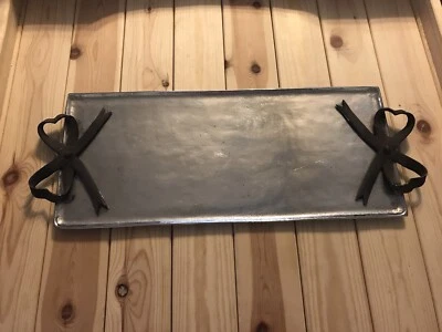 Serving Tray Charcuterie Board caterer display 20x8. 5 metal Primitive Mud Pie - Image 1 of 4