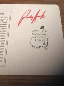 HAND SIGNED PADRAIG HARRINGTON MASTERS SCORE CARD GOLF! - Picture 1 of 2