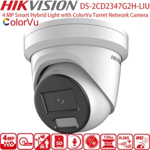 Telecamera IP Hikvision ColorVu 4 MP DS-2CD2347G2H-LIU luce ibrida intelligente MIC IP67 US - Foto 1 di 13