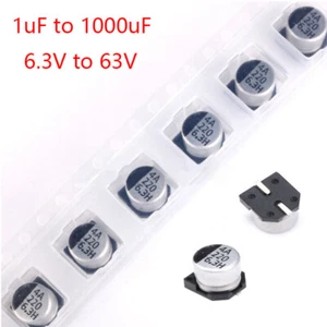 Condensadores electrolíticos de aluminio SMD/SMT de 6,3 V a 63 V rango completo de 1uF a 1000uF - Imagen 1 de 6