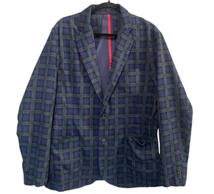 TAILORBYRD Men Sports Coat Size L/42R Unconstructed Shadowplaid Short Textured - Picture 1 of 14