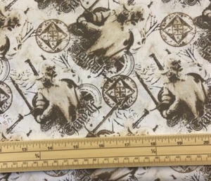 Fat Quarter Lord Of The Rings Gandalf 100% Cotton Quilting Sewing Fabric - Picture 1 of 1
