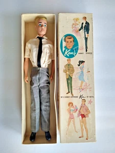 Barbie Boyfriend Ken #750 Mattel bambola capelli biondi vintage 1960 con scatola - Foto 1 di 12