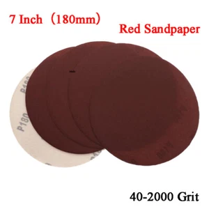 180mm Sanding Discs Hook&Loop 7 Inch Orbital Sandpaper Sander Pads 40#-2000 Grit - Picture 1 of 8