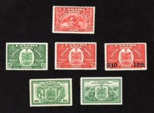 CANADA 6 DIFFERENT MNH SPECIAL DELIVERY STAMPS SCOTT # E6 - E11 - Imagen 1 de 1