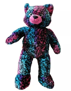Build-A-Bear 19" Wild About Spots Leopard Kitty Cat Plush Stuffed Animal Pink Bl - Picture 1 of 5