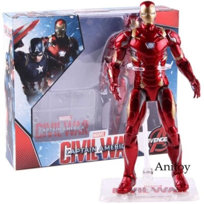 Marvel Toys 7" Vengadores Guerra Civil Iron Man Figura de Acción con Soporte Juguete Coleccionar Foto 1 de 4