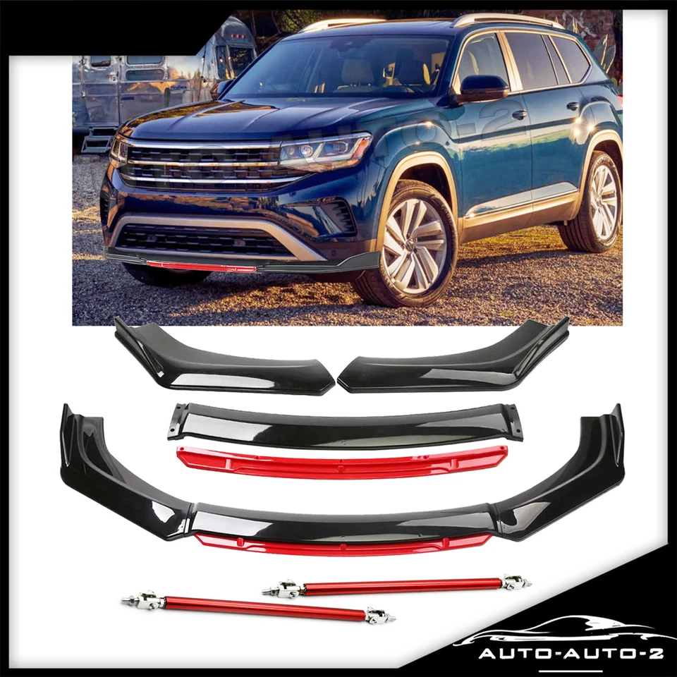 Para Dodge Journey SXT 9-22 Parachoques Delantero Labio Cuerpo Kit Alerón Divisor Gls Negro Rd Foto 1 de 4