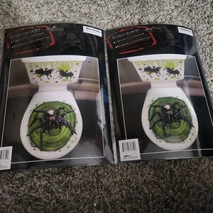 Juego de 2 paquetes de arañas para decoración de inodoro de Halloween - Imagen 1 de 4
