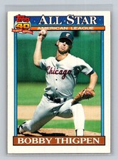 1991 Topps All-Star #396 Bobby Thigpen Chicago White Sox Baseball Card