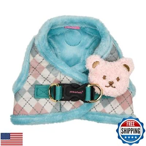 Pinkaholic New York Annika Vest Dog Harness Step-in Warm Winter Argyle Patter - Picture 1 of 5