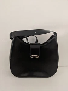 Bolso grande BARBARA MILANO charol negro mano/hombro hecho en ITALIA - Imagen 1 de 11