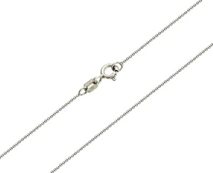 14K White Gold Beaded Ball Chain Diamond Cut 1mm Wide Necklace 16 18 20 22 24 26 - Picture 1 of 7
