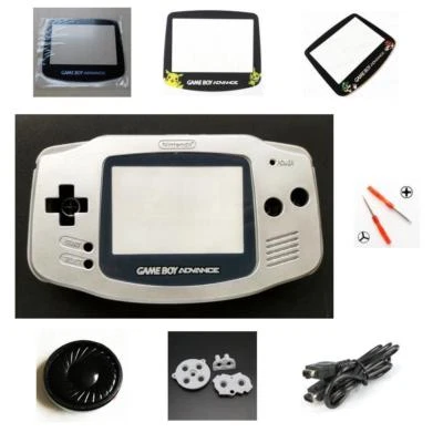 NEW GBA Nintendo Game Boy Advance Replacement Housing Shell Screen Lens Silver! - Image 1 of 2