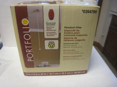 Nuevo portafolio mini accesorio de iluminación colgante acabado níquel cepillado 0394799 Foto 1 de 4