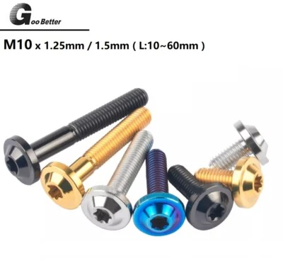 Tornillo de cabeza Torx perno de titanio M10 x1,25 mm/1,5 mm para modificación de motocicleta - Imagen 1 de 4