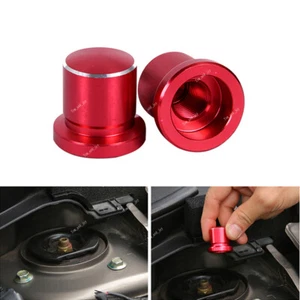 2X Dustproof Shock Absorber Screws Cover For Nissan Sylphy X-Trail Altima Red - Picture 1 of 5