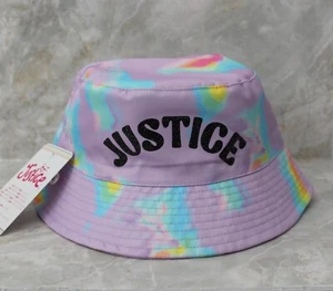 Justice Girls Bucket Style Hat Rainbow Color One Size NWT - Picture 1 of 6