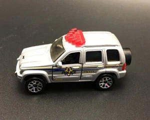 Matchbox Silver 2000 JEEP LIBERTY SUV Police - Doors Open 1:62 Mattel RARE !!! - Picture 1 of 6