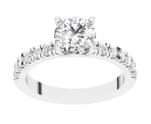 For Women VS F 1.35Ct Lab Grown Diamond Solitaire Engagement Ring 14K White Gold - Picture 1 of 11