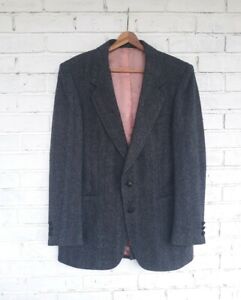 Vintage Austin Manor Wool Tweed Sport Coat  Gray Size 40R
