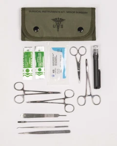 12 Pc Tactical OD Green First Aid Surgical Kit Military Molle Pouch Complete Set - Picture 1 of 1